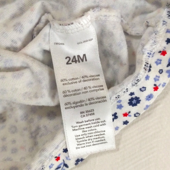 child of mine blue floral graphic swing tank top 24 months baby girl - Picture 4 of 6